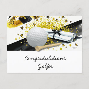 Golf Abschluss Card - Herzlichen Glückwunsch Gradu Postkarte