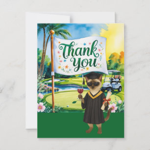 Golf-Abschluss Dankeschön Postkarte