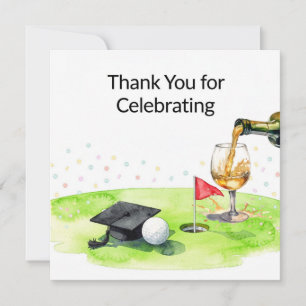 Golf-Abschluss-Dankeskarten auf dem Putting Green Dankeskarte