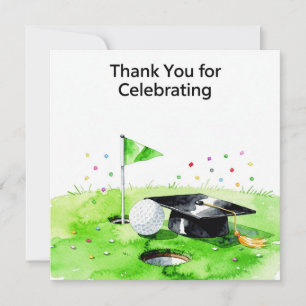 Golf-Abschluss-Dankeskarten auf Putting Green Dankeskarte