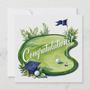 Golf Abschluss Glückwunsch zum grünen setzen Karte