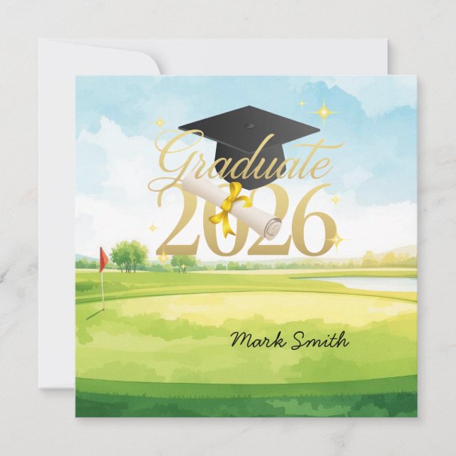 Golf-Abschluss Glückwünsche 2026 Karte (Vorderseite)