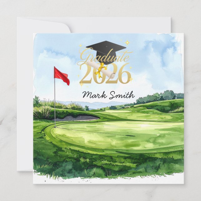 Golf-Abschluss Glückwünsche 2026 Karte (Vorderseite)