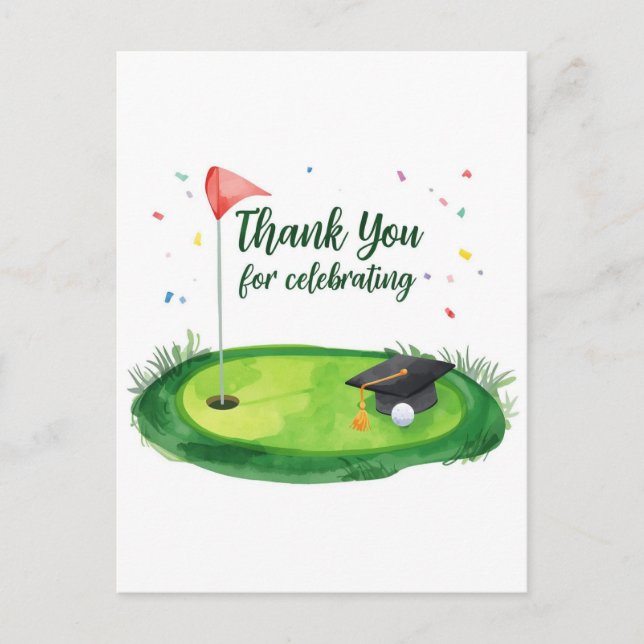 Golf-Abschlussfeier Postkarte (Vorderseite)