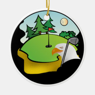 Golf Adler Keramik Ornament