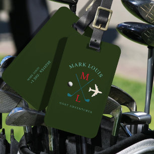 Golf Adventures Golfer Reisegepäck Gepäckanhänger