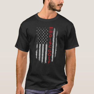 Golf-Aktionskorb US-Flagge für die Festplattengolf T-Shirt