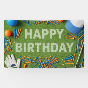 Golf Alles Gute zum Geburtstag auf Grün Banner