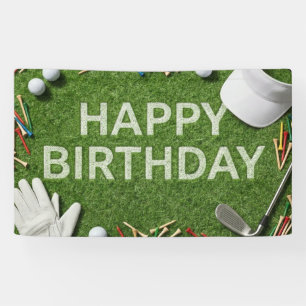 Golf Alles Gute zum Geburtstag auf Grün Banner
