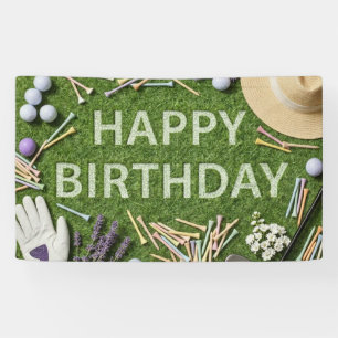 Golf Alles Gute zum Geburtstag auf Grün Banner