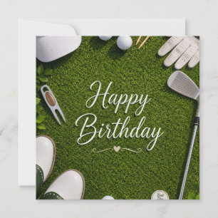 Golf Alles Gute zum Geburtstag für den Golfer auf Karte