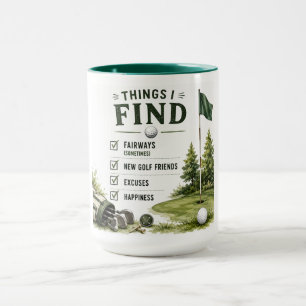 Golf Alltagsleben Lustige Checkliste Tasse