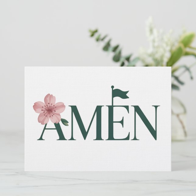 Golf Amen Pink Golf Tournament Birthday Party Girl Einladung (Stehend Vorderseite)