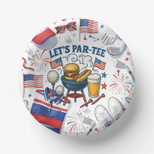 Golf Amerikanischer Golf Party 4. Juli Papier Tell Pappteller