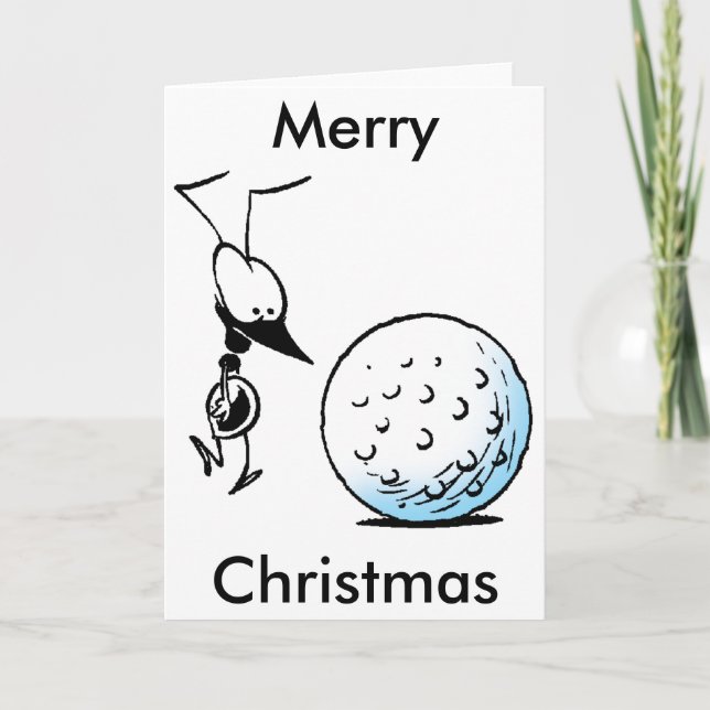 Golf Ant Merry Christmas Card Feiertagskarte (Vorderseite)