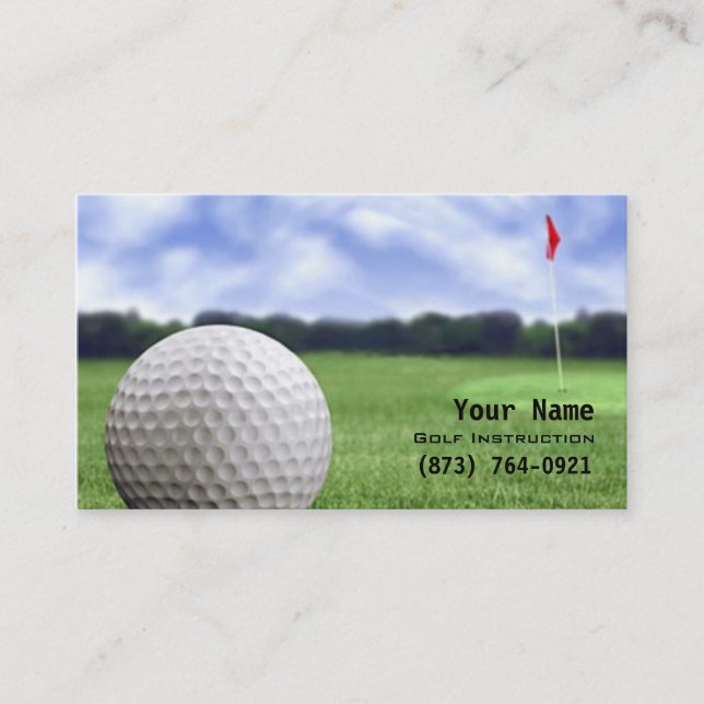 Golf-Anweisung Visitenkarte (Vorderseite)