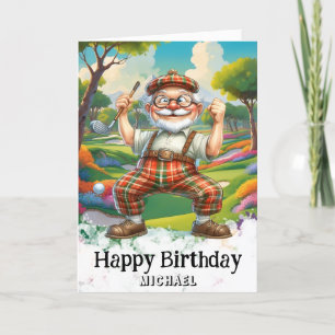 *~* Golf AP94 Senior Funny Spaß Man Birthday Card Dankeskarte