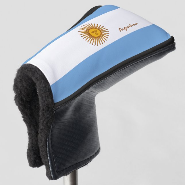 Golf Argentina Flagge /Golf Clubs Abdeckung Headcover (3/4 Vorderseite)