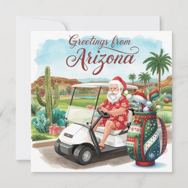 Golf Arizona  Christmas Greeting  Feiertagskarte (Vorderseite)