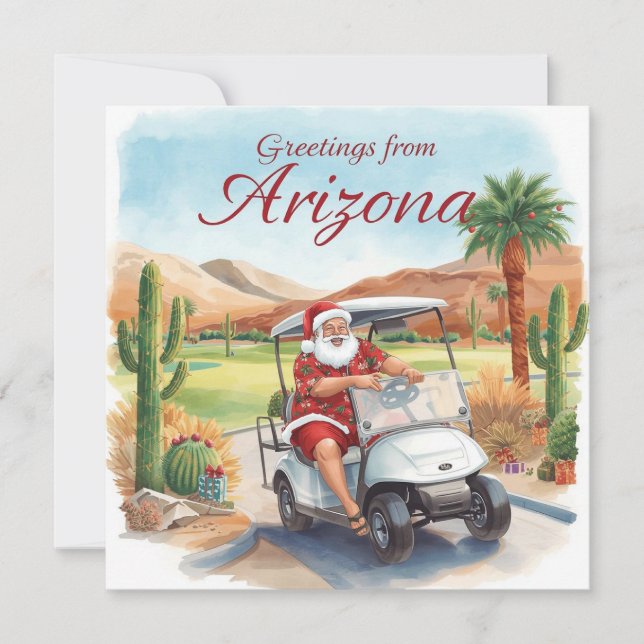 Golf Arizona  Christmas Greeting  Feiertagskarte (Vorderseite)
