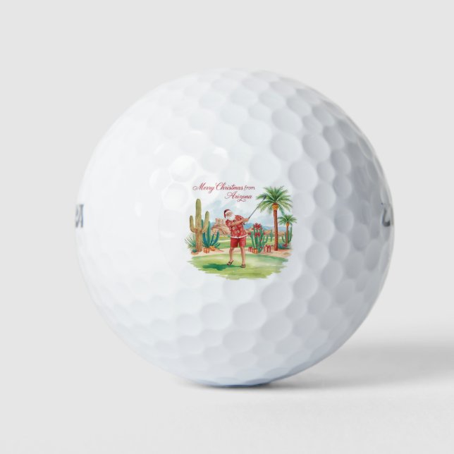 Golf  Arizona Christmas Greeting Golfball (Vorderseite)