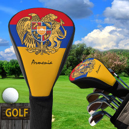 Golf Armenien und Armenische Flagge / Golf Clubs A Headcover