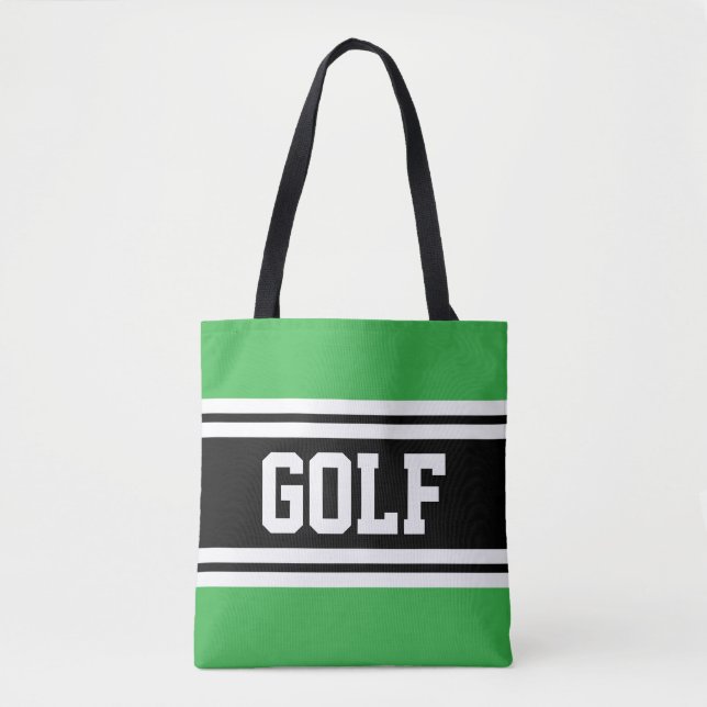 GOLF Athletic Green Schwarz-weiß Racing Stripes (Vorderseite)