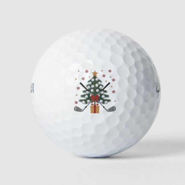 Golf-Ausrüstung Weihnachtsbaum Weihnachten Golf Golfball (Vorderseite)