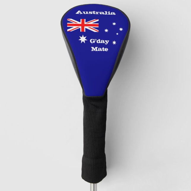 Golf Australia Flag & G'day Mate /Golf Clubs Cover Golf Headcover (Vorderseite)