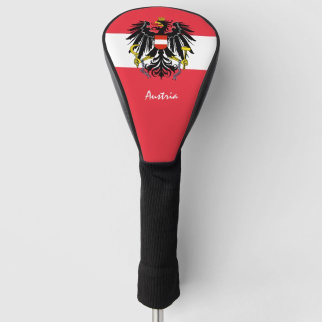 Golf Austria & Austrian Flag / Golf Clubs Abdeckun Headcover (Vorderseite)
