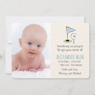 Golf Baby Ankündigung Boy