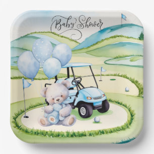 Golf Baby Boy Blue Themed Pappteller