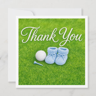 Golf-Baby- Boy-Shower-Wasserfarbe-Dankeskarten Dankeskarte
