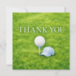 Golf-Baby- Boy-Shower-Wasserfarbe-Dankeskarten Dankeskarte