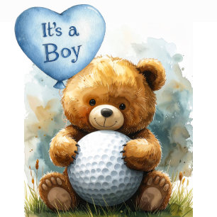Golf Baby Boy Thema auf dem Golfplatz Karte