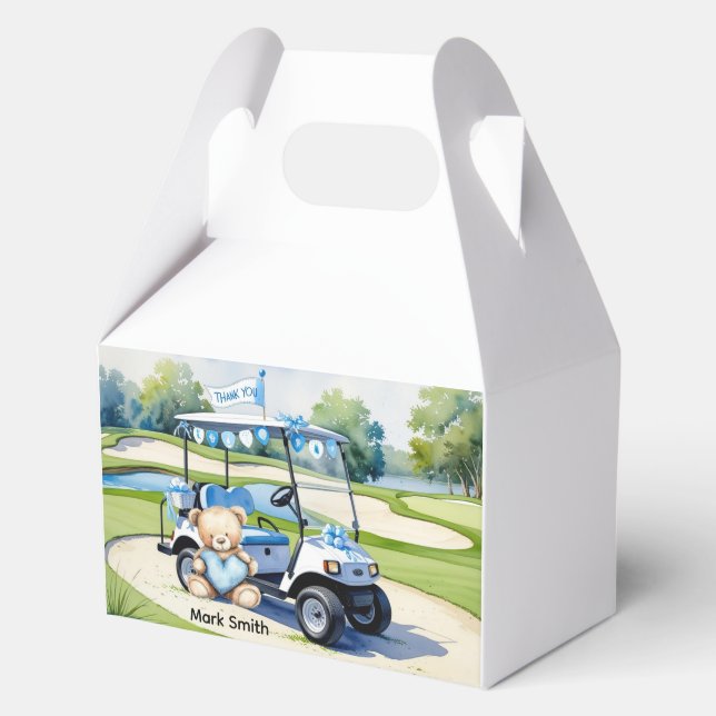 Golf Baby Dusche Boy Geschenkschachtel (Rückseite)