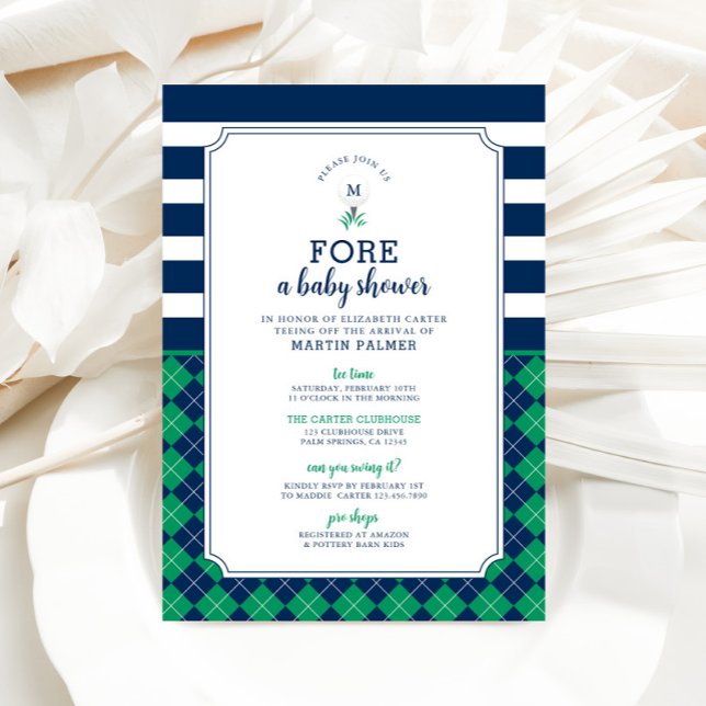 Golf Baby Dusche Einladung (Golf Baby Shower Invite)