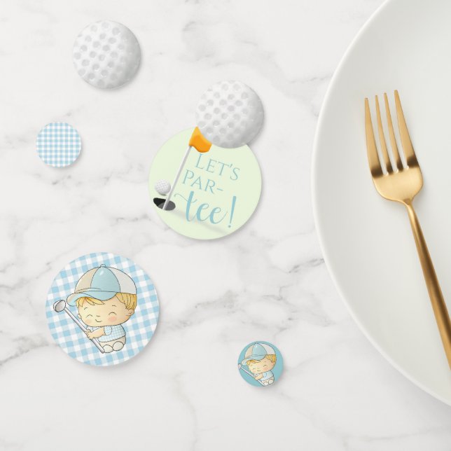 Golf Baby Dusche Niedlicher Junge Par-T-Shirt Wind Konfetti (Gruppe)