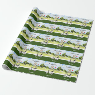 Golf Baby Glückwunsch Geschenkpapier