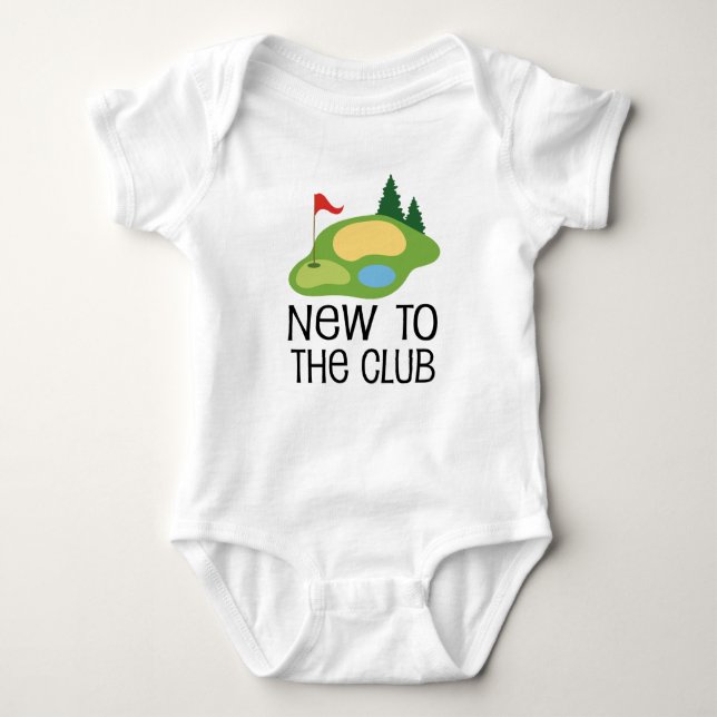 Golf Baby Neu im Club Baby Strampler (Vorderseite)