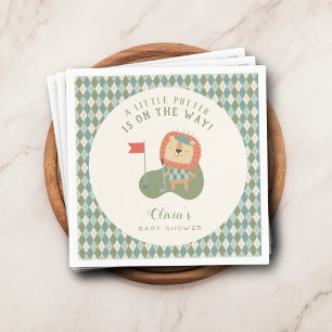 Golf-Baby-Party Eine kleine Putter-Schick Argyle Serviette