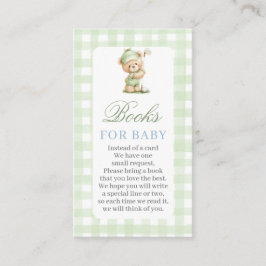Golf Baby Shower Books for Baby Card Begleitkarte