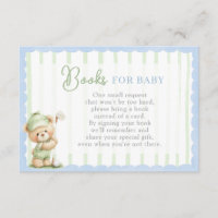 Golf-Baby-Shower-Bücher für Baby-Karte
