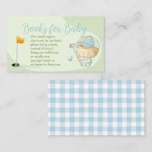 Golf Baby Shower Cute Boy Par-Tee Book Request Begleitkarte