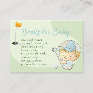 Golf Baby Shower Cute Boy Par-Tee Book Request Begleitkarte