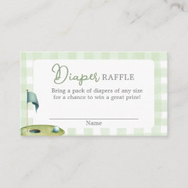 Golf Baby Shower Diaper Raffle Card Begleitkarte