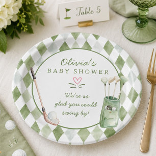 Golf-Baby-Shower-Papierteller Pappteller