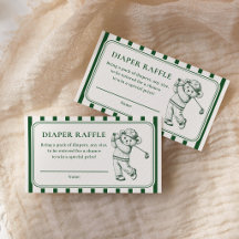 Golf-Baby-Shower-Windel-Raffel Little Golfer Bär