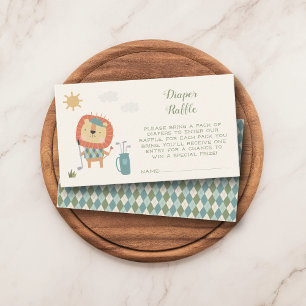 Golf-Baby-Shower-Windel-Raffel Little Putter Begleitkarte
