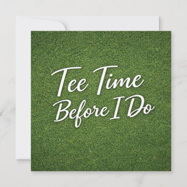 Golf Bachelor Par-Tee Golf Thema Einladung | Tee Z (Vorderseite)